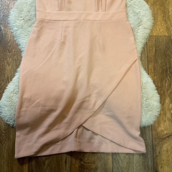 Bobeau Dress Women's M Peach Scoop‎ Neck Short Sleeve Career Knee Length - Picture 2 of 9